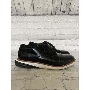 Cole Haan Grand Evolution Patent Leather Black Modern Monk Loafers Size 7.5B